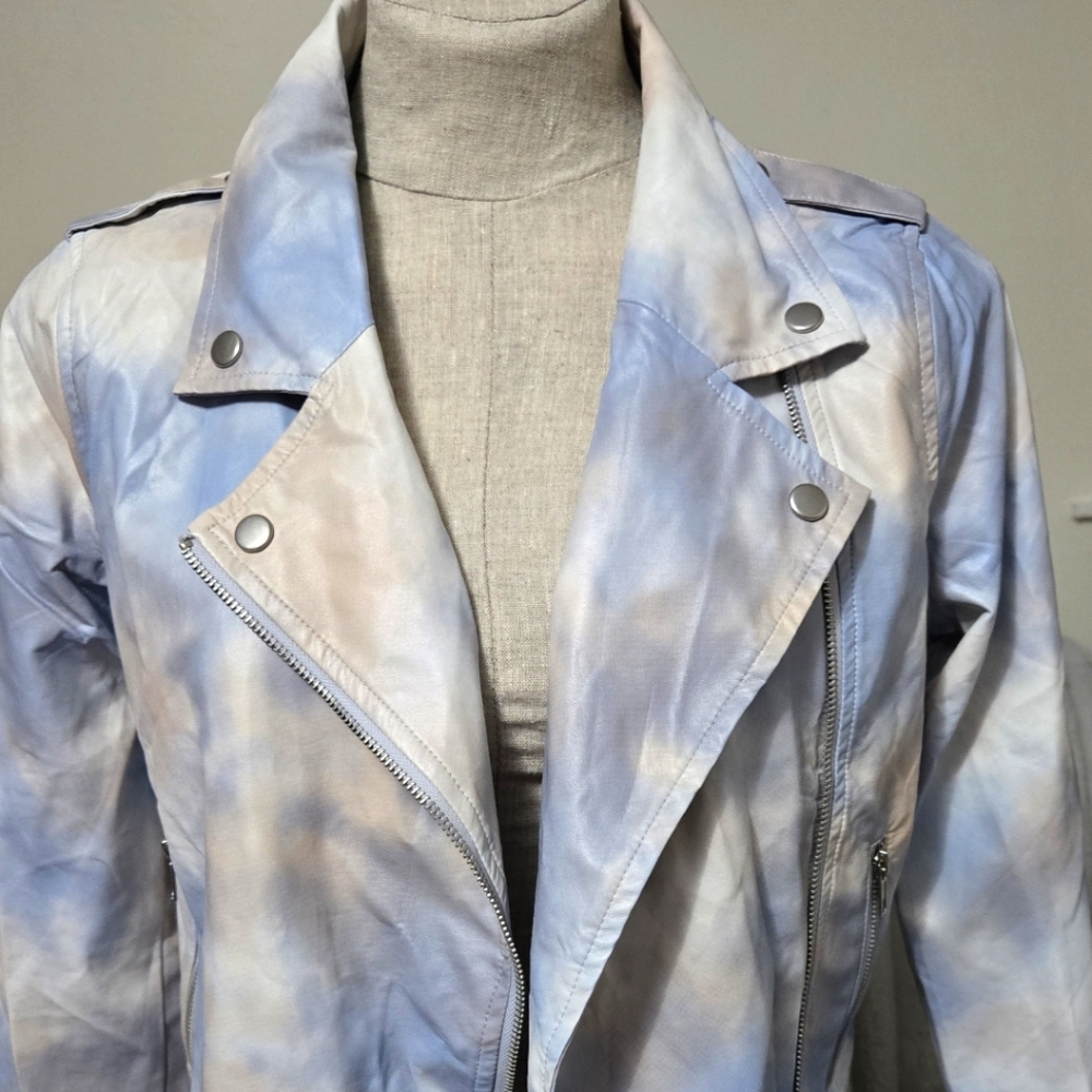 Unique Moto Jacket, Faux Leather, Soft, Sz Med